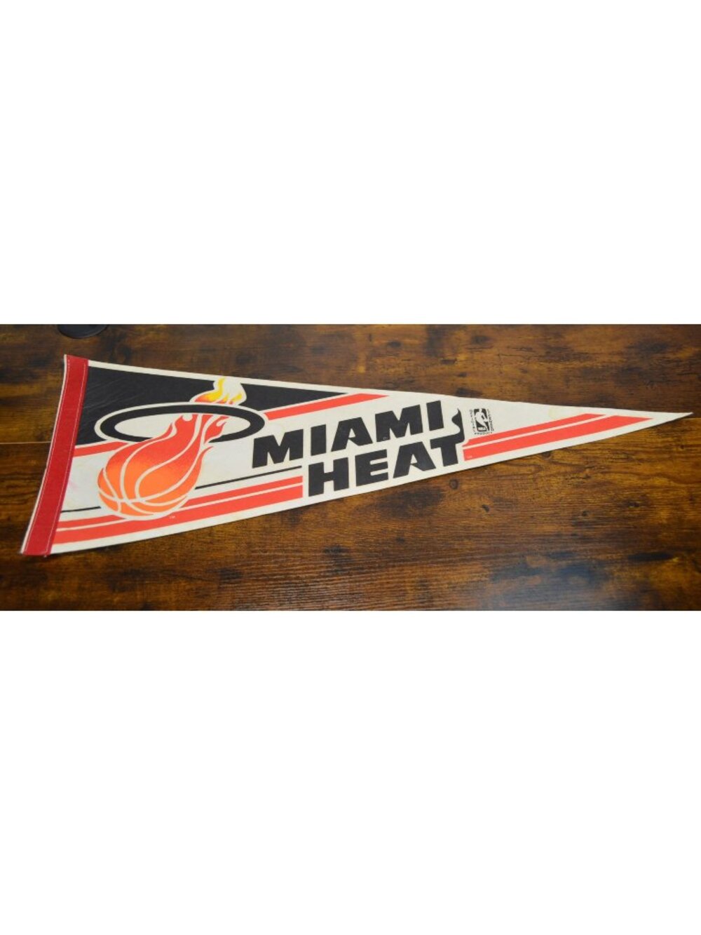 Vintage Miami Heat NBA Licensed Felt Pennant Basketball Memorabilia 30 inches